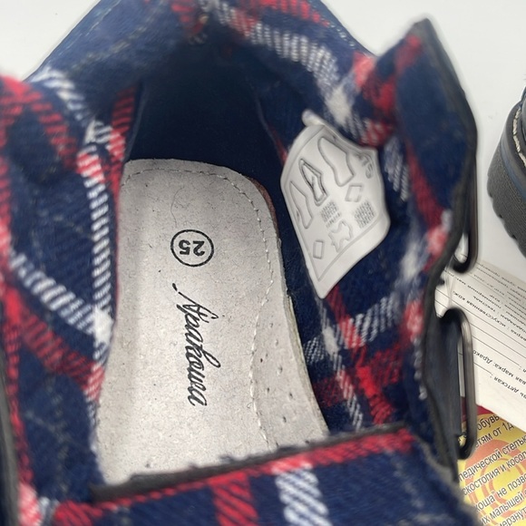 NWT Apakowa toddler water resistant ankle boots navy blue size 25 - Picture 9 of 10